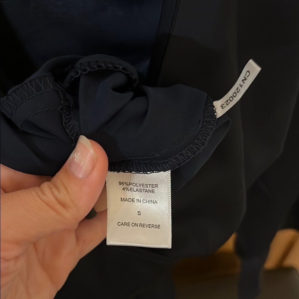 7th Avenue Design Studio by NY&Co Midnight Blue Wrap Blouse - Picture 6 of 9